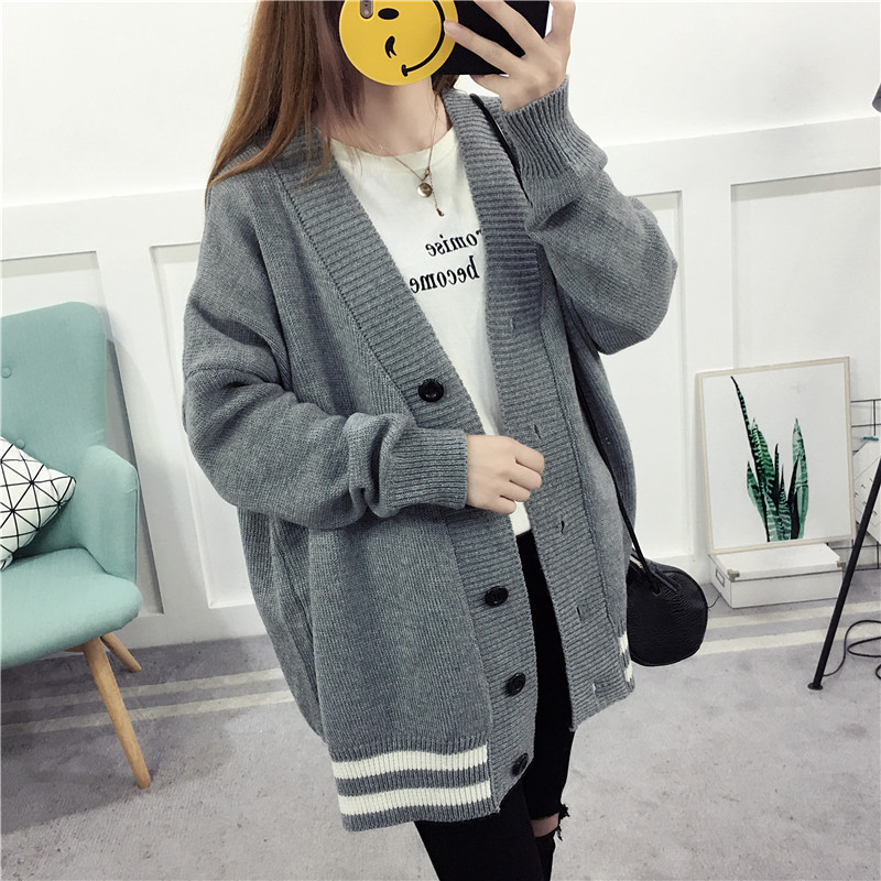 เสื้อคลุมไหมพรม สีเทาพร้อมส่ง ทรง oversize GRAY