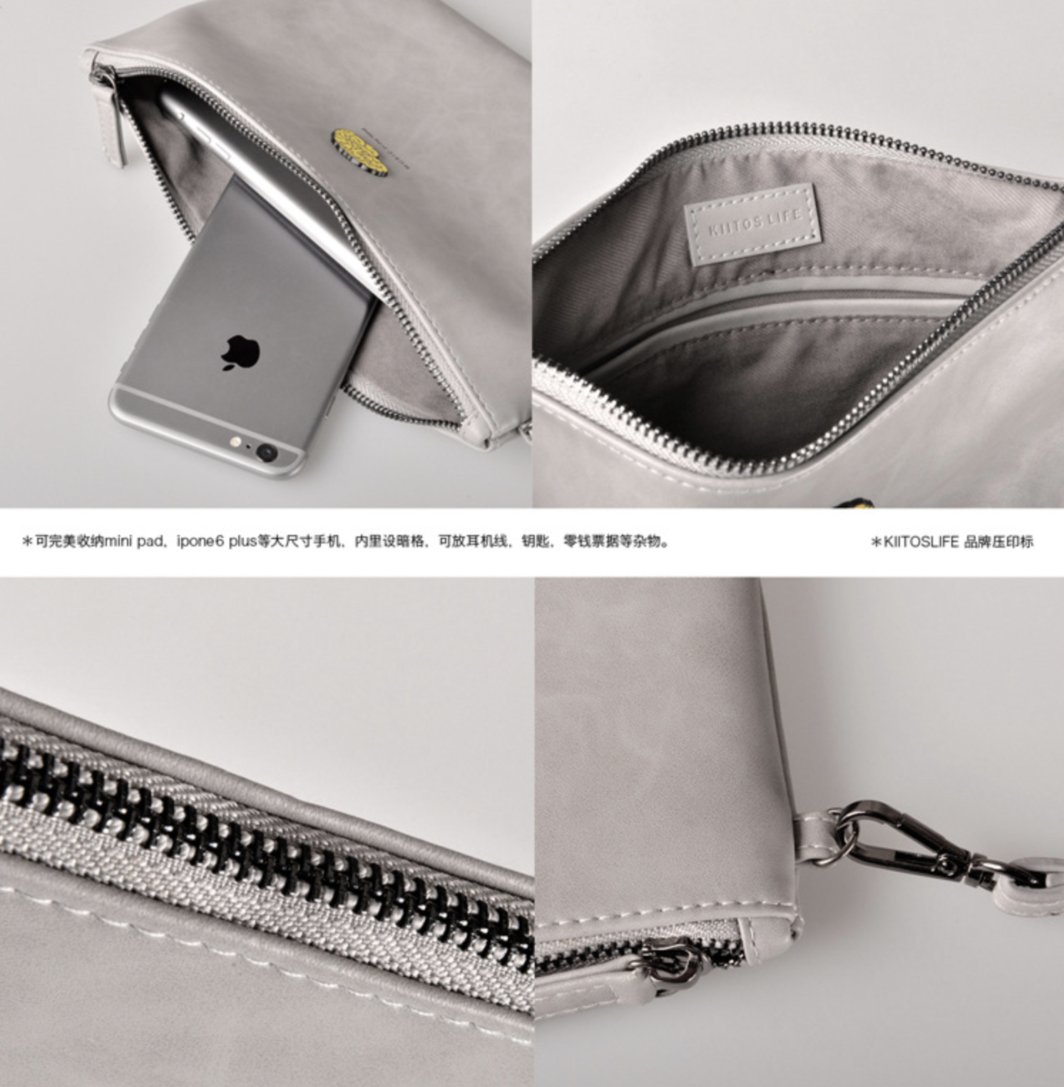 กระเป๋าคล้องมือหนัง ใบใหญ่ สีชมพู แนวๆเก๋ๆ พร้อมส่ง