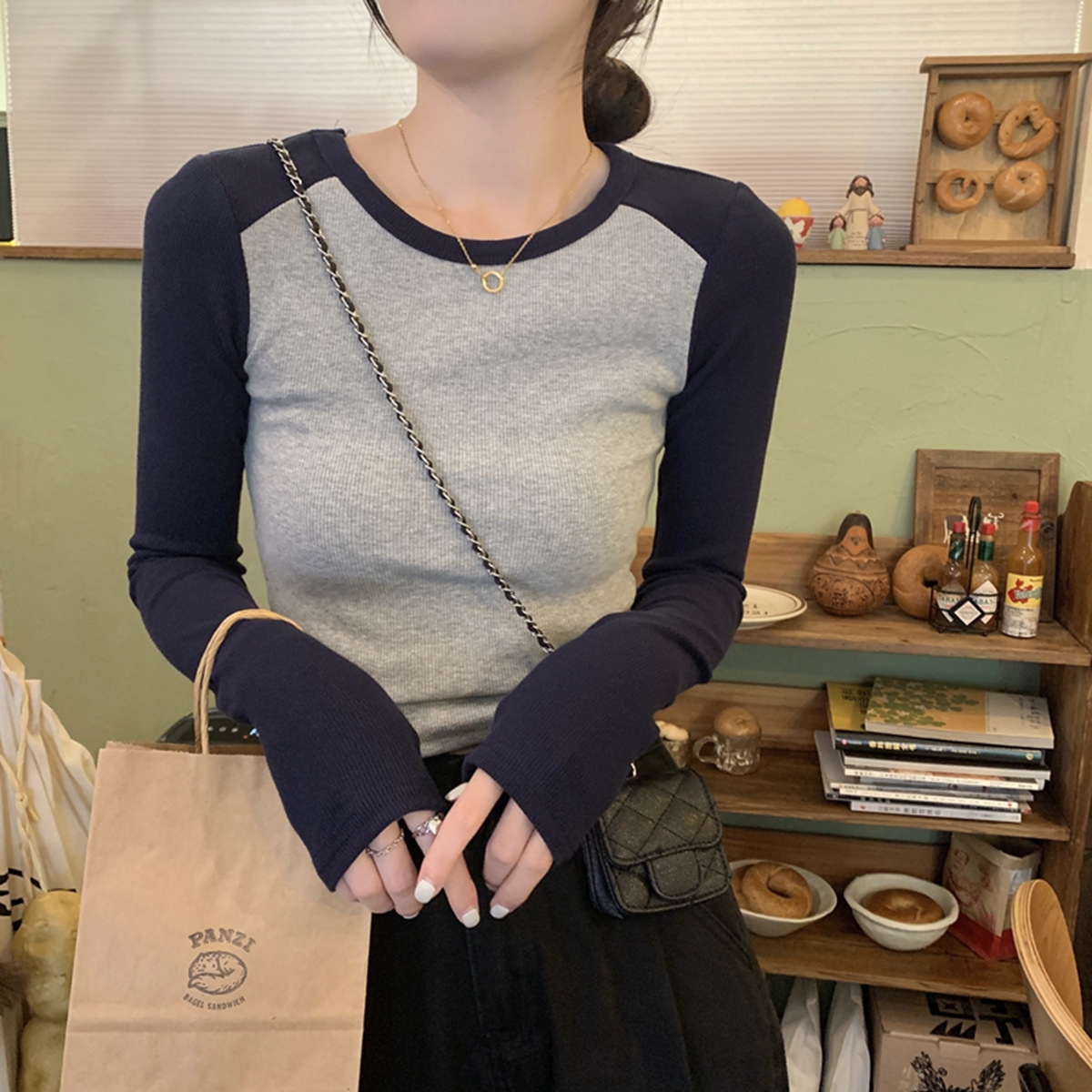 เสื้อผ้าวัยรุ่นเกาหลี เสื้อยืดวัยรุ่นผู้หญิง มีขนาด S M L XL
