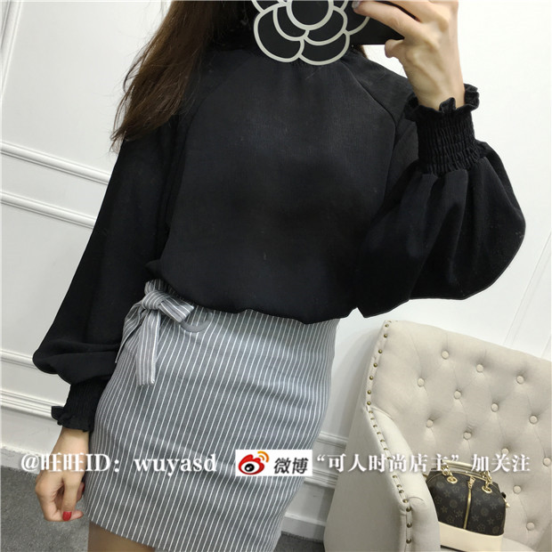 เสื้อแฟชั่นแขนยาว ผ้าเนื้อดีมีลายในตัว ถ่ายจากสินค้าจริง ทรงสวย งานดีเลยจ้า พร้อมส่ง