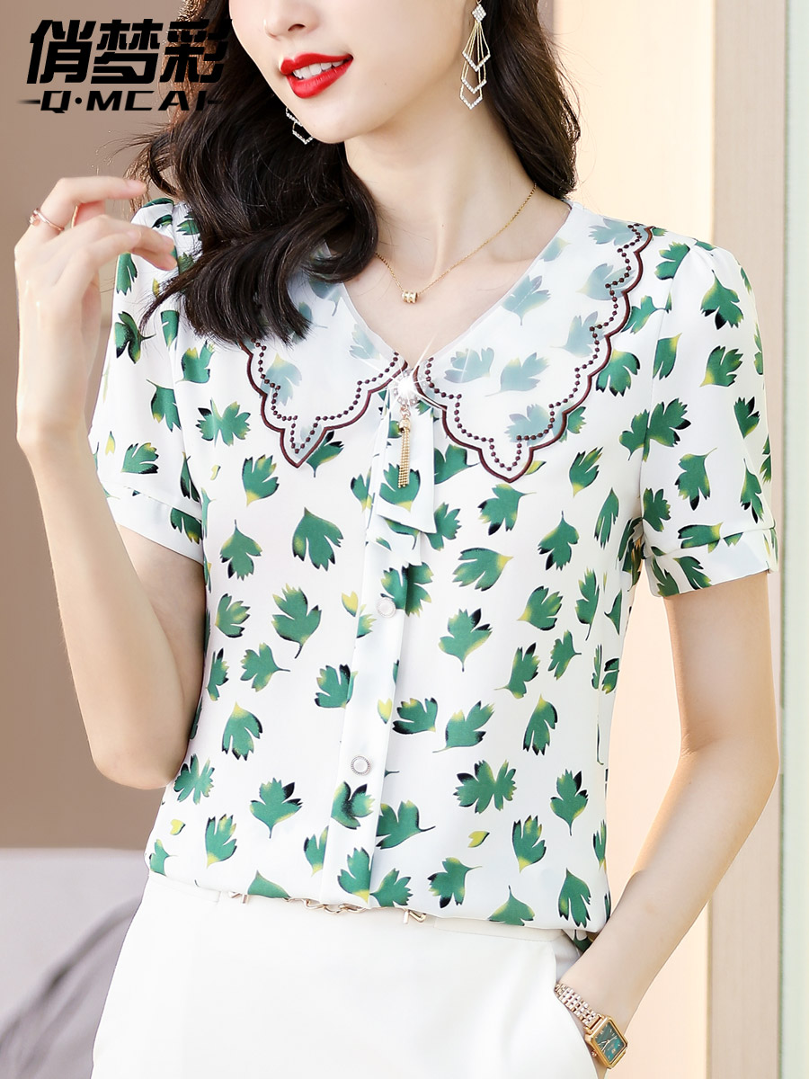 เสื้อชีฟอง เสื้อแฟชั่นสุภาพสตรีวัยผู้ใหญ่ มีไซต์ อก34นิ้ว-43นิ้ว