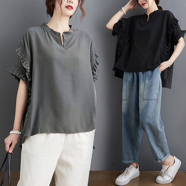 เสื้อผ้าฝ้าย เสื้อผ้าลินิน สไตล์ฤดูร้อน BY Lian Zhi Cotton and linen art สไตล์VINTAGE มีขนาดไซส์อกประมาณ 35-40 นิ้ว