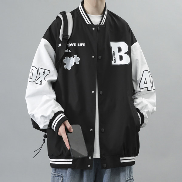เสื้อแจ็คเก็ตเบสบอล เสื้อคลุม เสื้อแขนยาวสไตล์เกาหลี