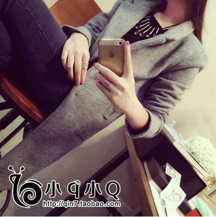 เสื้อโค้ทกันหนาว ทรงยาว ผ้าเนื้อละเอียด ไม่หนามาก บุซับในกันลม เรียบ เก๋ๆ สีเทา พร้อมส่ง เทา
