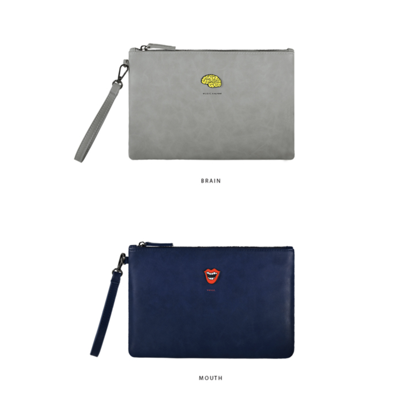 กระเป๋าคล้องมือหนัง ใบใหญ่ สีเทา แนวๆเก๋ๆ พร้อมส่ง