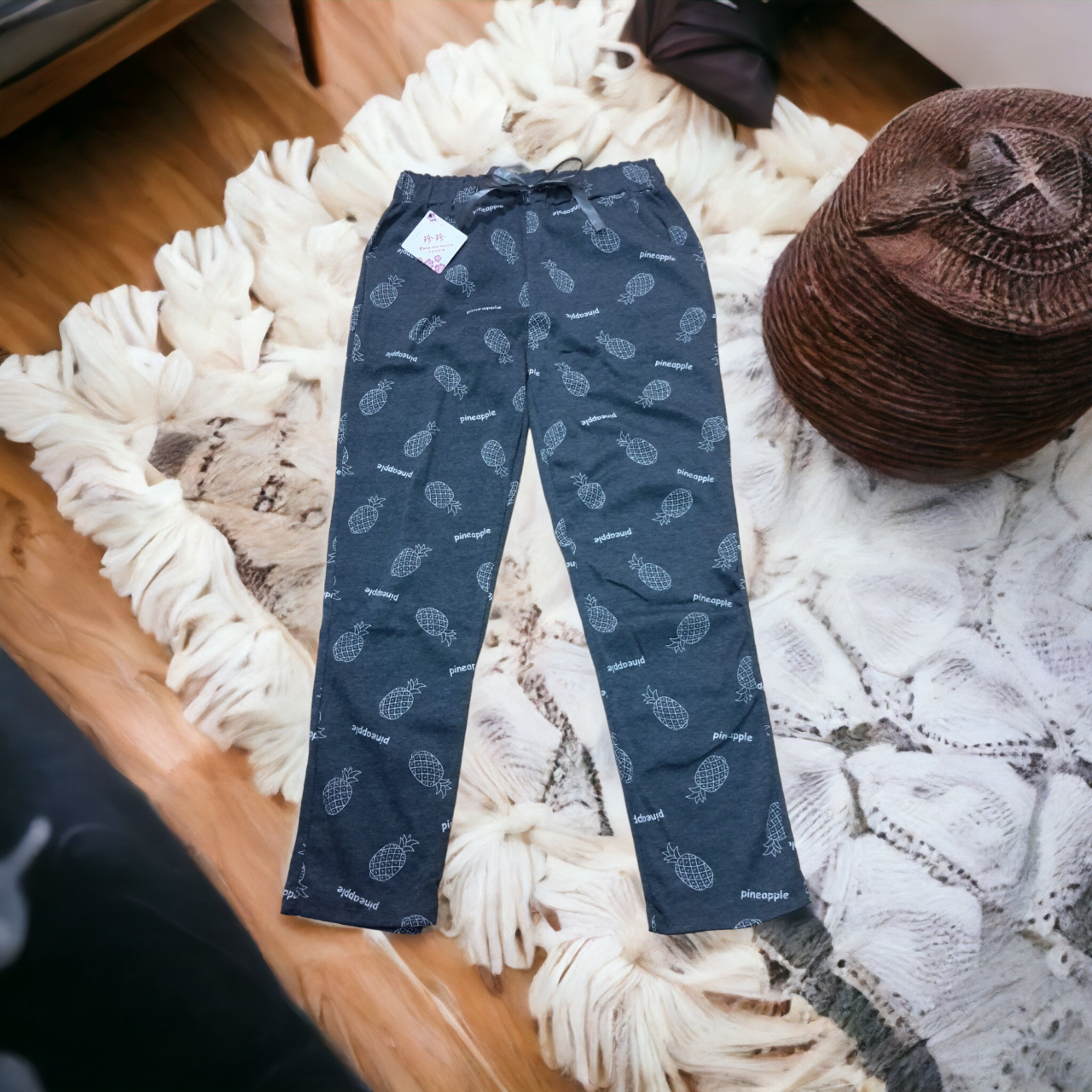 Trousers423 กางเกงขายาวเอวยืด กระเป๋าข้าง ผ้าคอตตอนเนื้อนิ่มยืดได้เยอะ มี 2 สี ดำ, เทา