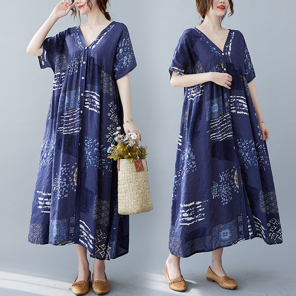 เสื้อลินินคนอ้วน เสื้อทีเชิ้ตคนอ้วนผู้หญิง เสื้อทีเชิ้ตตัวใหญ่ By Literary Plus size