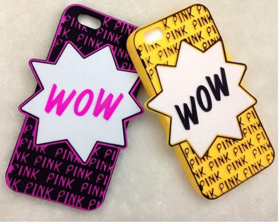 เคส iphone 6 ขนาด 4.7 นิ้ว เคส วิคตอเรีย ซีเคร็ท ลายอักษร WOW ซิลิโคนแท้ หนานุ่ม Victorias Secret PINK 3D 811896