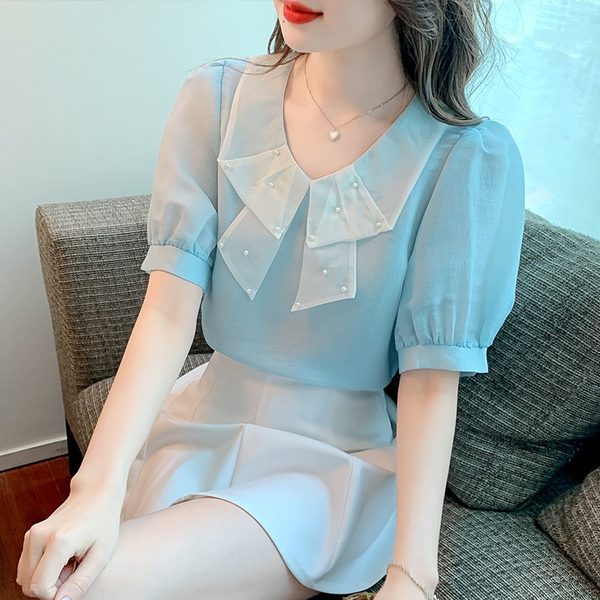 เสื้อชีฟองเกาหลี เสื้อชีฟองสวยๆ