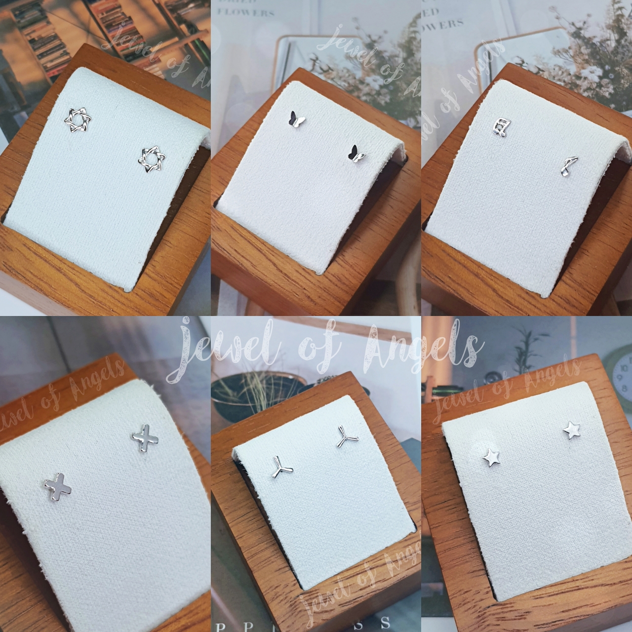 ต่างหูเงินแท้ S925 รุ่น Variety ต่างหูสตั๊ด stud มินิมอล ตุ้มหูเงินแท้ทั้งชิ้น Silver925