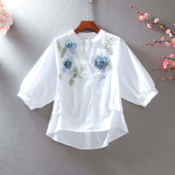 เสื้อลินิน เสื้อผ้าฝ้ายลินิน เสื้อเชิ้ตผ้าลินิน ปักลายสวยๆด้วยด้าย สไตล์VINTAGE BY Dreamroom