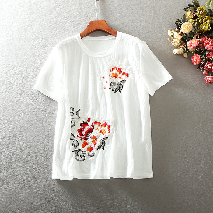 เสื้อลินิน เสื้อผ้าฝ้ายลินิน เสื้อเชิ้ตผ้าลินิน ปักลายสวยๆด้วยด้าย สไตล์VINTAGE BY Dreamroom