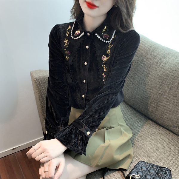 เสื้อลูกไม้ เสื้อเชิ้ตแขนยาว