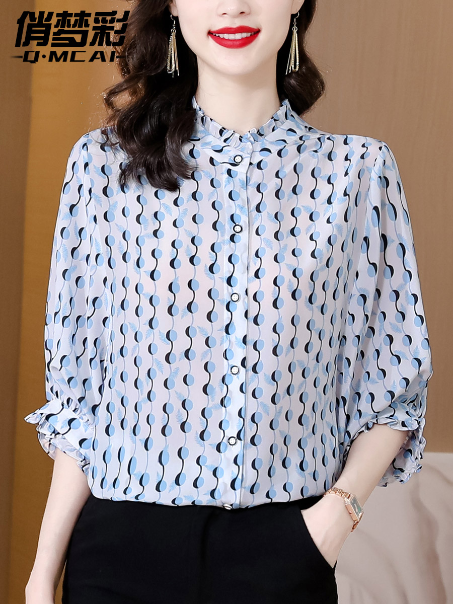 เสื้อชีฟอง เสื้อแฟชั่นสุภาพสตรีวัยผู้ใหญ่ มีไซต์ อก34นิ้ว-43นิ้ว