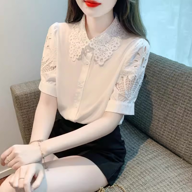 เสื้อเชิ้ตผู้หญิงใส่ทํางาน 390 บาทต่อชิ้น ฟรีค่าจัดส่ง