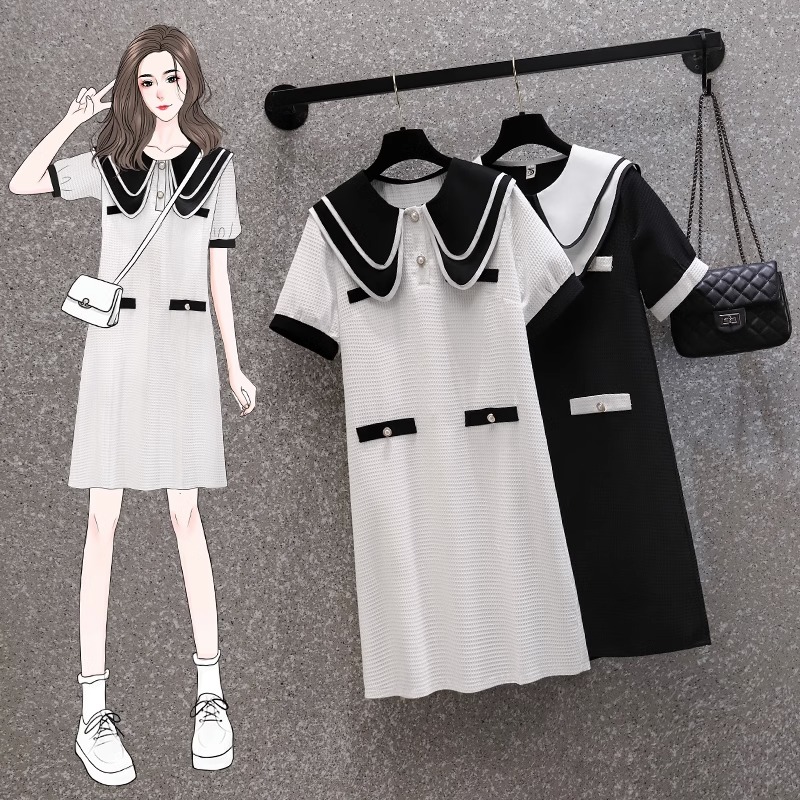 เดรสแขนสั้น มีไซส์ L-4XLอก 38-47 นิ้ว ใส่ได้ทั้งสาวหุ่นดีน่ารักจนถึงสาวอวบพลัสไซส์ จัดส่งฟรี! ทักแชทสั่งซื้อ