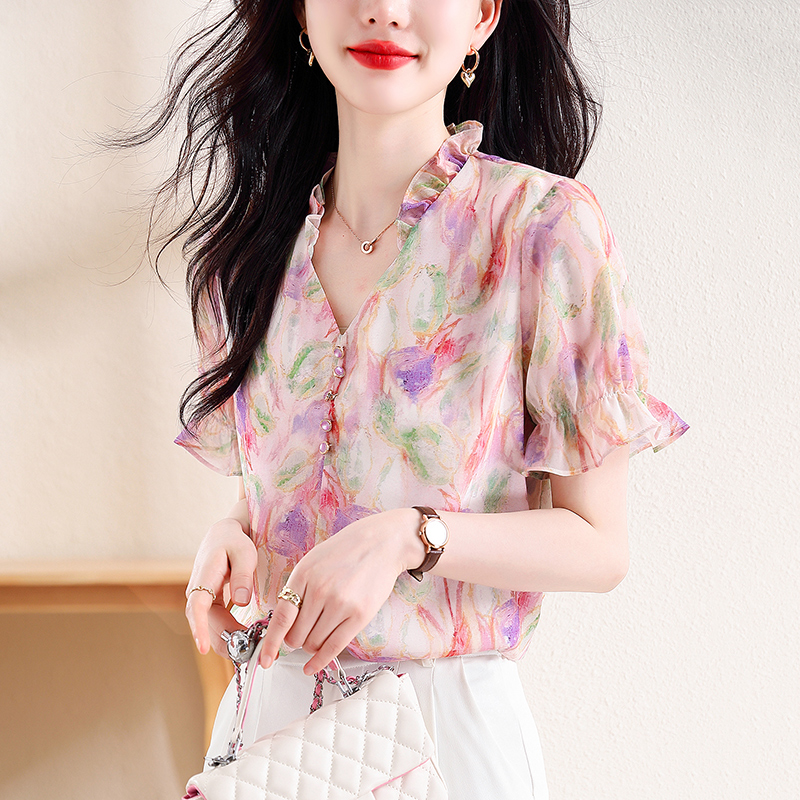 เสื้อเชิ้ตผู้หญิงแขนยาว เสื้อเชิ้ตผู้หญิงใส่ทํางาน 390 บาทต่อชิ้น ฟรีค่าจัดส่ง