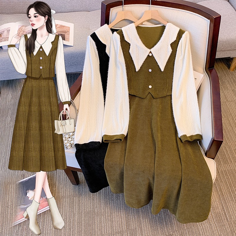 เดรสสาวอวบ มีไซส์ L-4XLอกเสื้อ 38-47 นิ้ว ใส่ได้ทั้งสาวหุ่นดีน่ารักจนถึงสาวอวบพลัสไซส์ จัดส่งฟรี! ทักแชทสั่งซื้อ