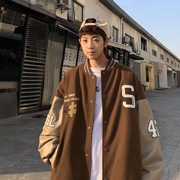 เสื้อแจ็คเก็ตเบสบอล เสื้อคลุม เสื้อแขนยาวสไตล์เกาหลี