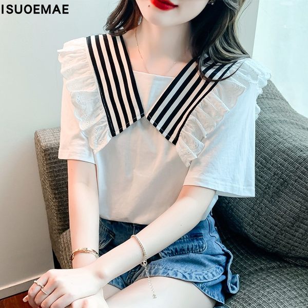 เสื้อลูกไม้ แขนสั้น