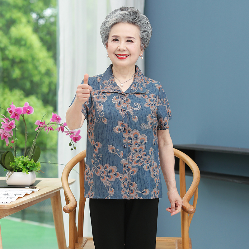 เสื้อคุณยาย เสื้อผู้วัยอายุ60-70ปี มีขนาด L-4XL(อกประมาณ35-45นิ้ว)
