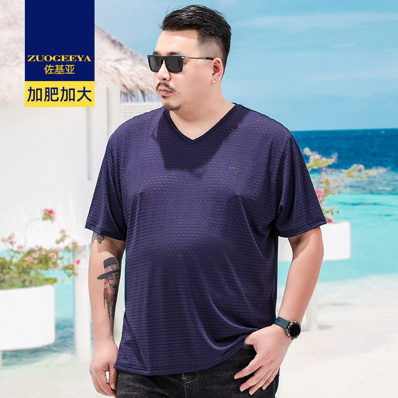 เสื้อยืดผู้ชายอ้วน XL-8XL น้ำหนักผู้สวม 60-150 กิโลกรัม