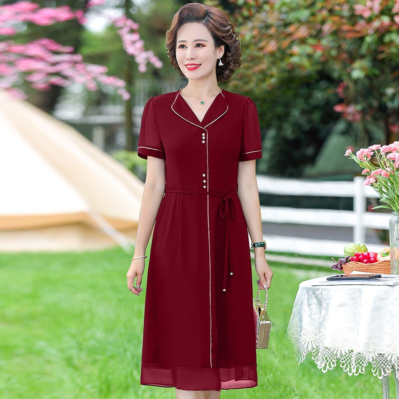 เดรสวัยผู้ใหญ่40-60ปีเดรสคุณแม่