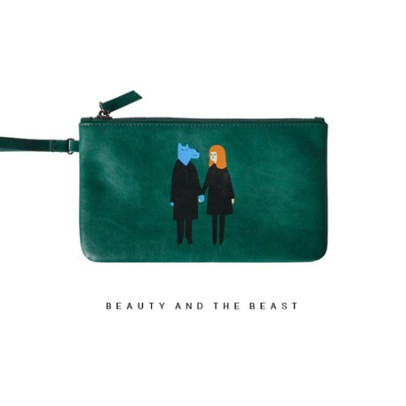 กระเป๋าคล้องมือหนัง สีเขียว แนวๆเก๋ๆ พร้อมส่ง