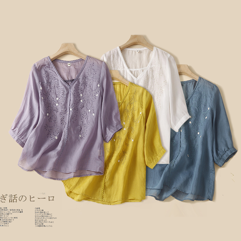 เสื้อลินิน เสื้อผ้าฝ้ายลินิน เสื้อเชิ้ตผ้าลินิน