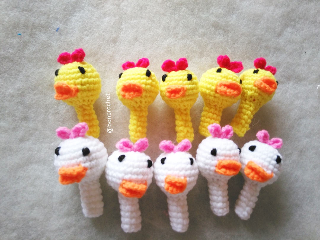 ที่ครอบหัวดินสอ ตุ๊กตาเป็ด (pencil cover) ชมพู 2 นิ้ว