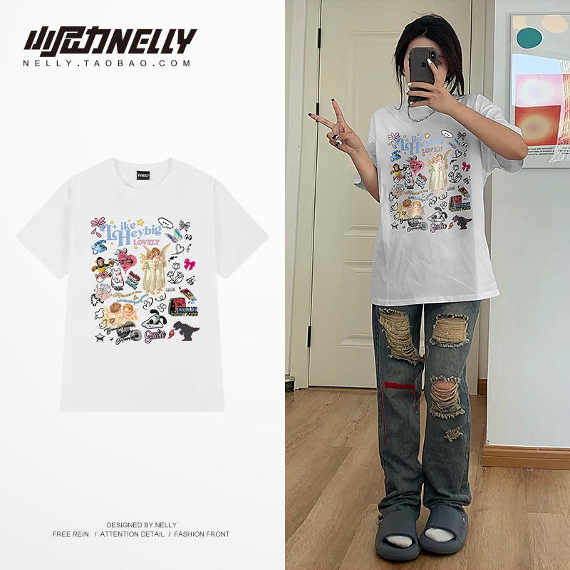 เสื้อยืดคอกลม ผู้ชาย เสื้อยืดผู้ชายเกาหลี เสื้อยืดเกาหลี แบรนด์ NELLY