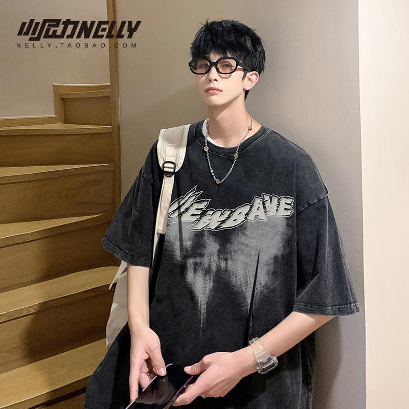 เสื้อยืดคอกลม ผู้ชาย เสื้อยืดผู้ชายเกาหลี เสื้อยืดเกาหลี แบรนด์ NELLY