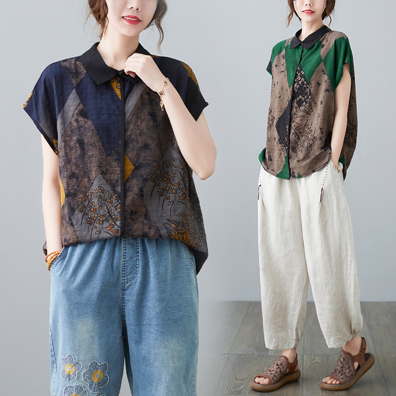 เสื้อผ้าฝ้าย ผ้าลินิน สไตล์วินเทจ