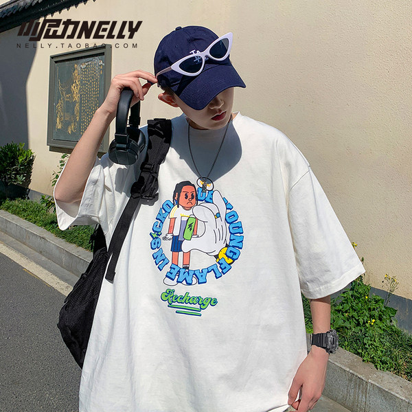 เสื้อยืดคอกลม ผู้ชาย เสื้อยืดผู้ชายเกาหลี เสื้อยืดเกาหลี แบรนด์ NELLY