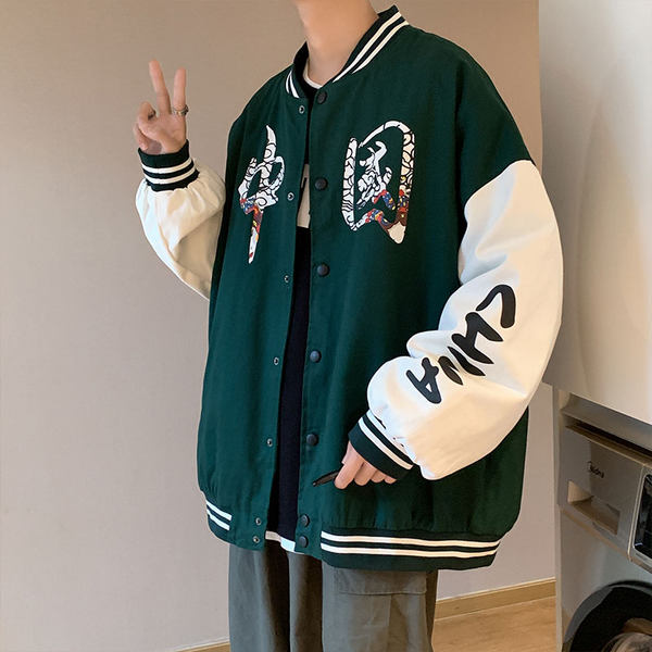 เสื้อแจ็คเก็ตเบสบอล เสื้อคลุม เสื้อแขนยาวสไตล์เกาหลี