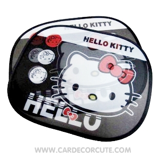 HELLO KITTY - แผ่นบังแดดข้างรถยนต์