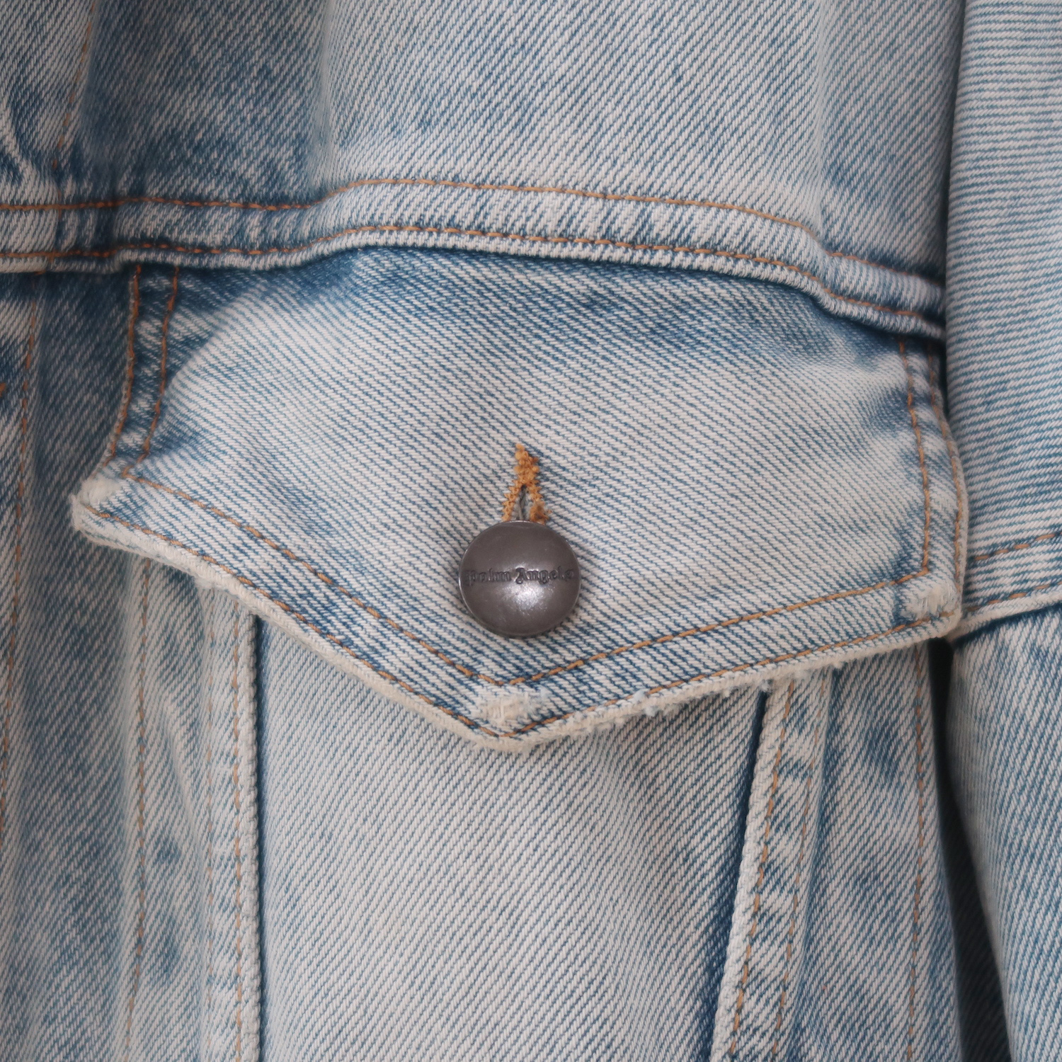 Palm Angels Blue Denim Logo Jackets