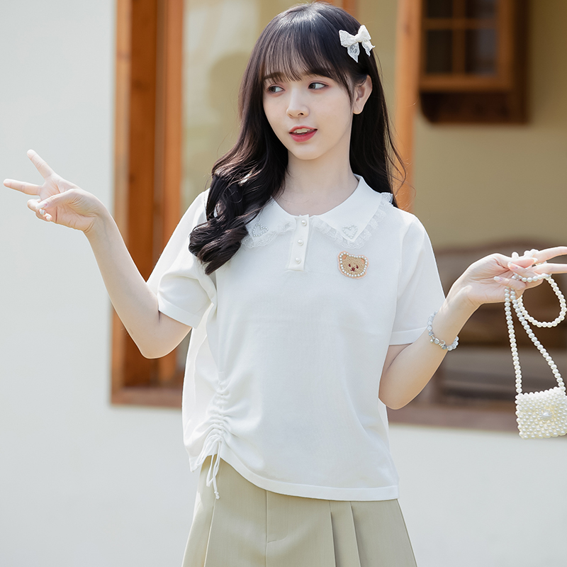 เสื้อผ้าวัยรุ่นเกาหลี เสื้อยืดวัยรุ่นผู้หญิง มีขนาด S M L XL