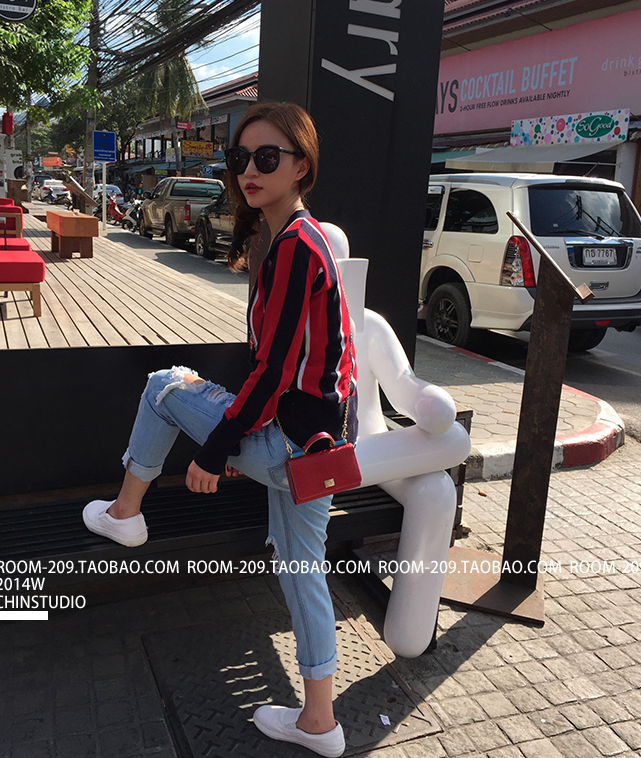 กางเกงยีนส์ แต่งขาดๆ แนวๆ เท่ๆ พร้อมส่ง same pic