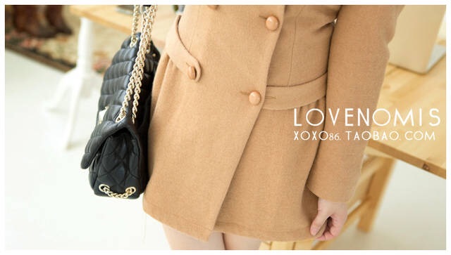 LADY COAT เสื้อโค้ทกันหนาว ทรงหวานๆ สไตล์เกาหลี พร้อมส่ง CAMEL
