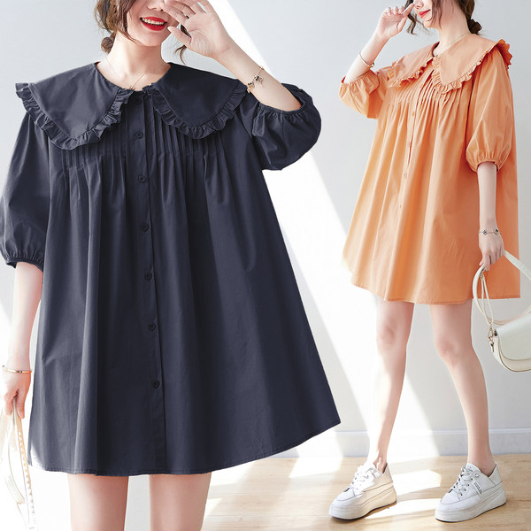 เสื้อลินินคนอ้วน เสื้อทีเชิ้ตคนอ้วนผู้หญิง เสื้อทีเชิ้ตตัวใหญ่ By Literary Plus size