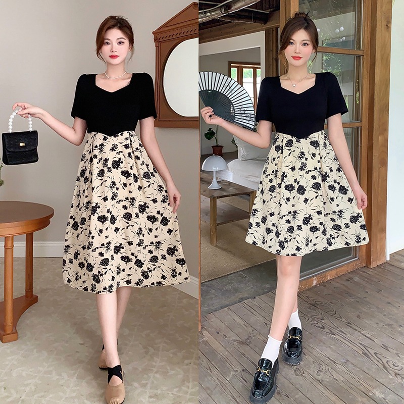 เดรสแขนสั้น มีไซส์ L-4XLอก 38-47 นิ้ว ใส่ได้ทั้งสาวหุ่นดีน่ารักจนถึงสาวอวบพลัสไซส์ จัดส่งฟรี! ทักแชทสั่งซื้อ