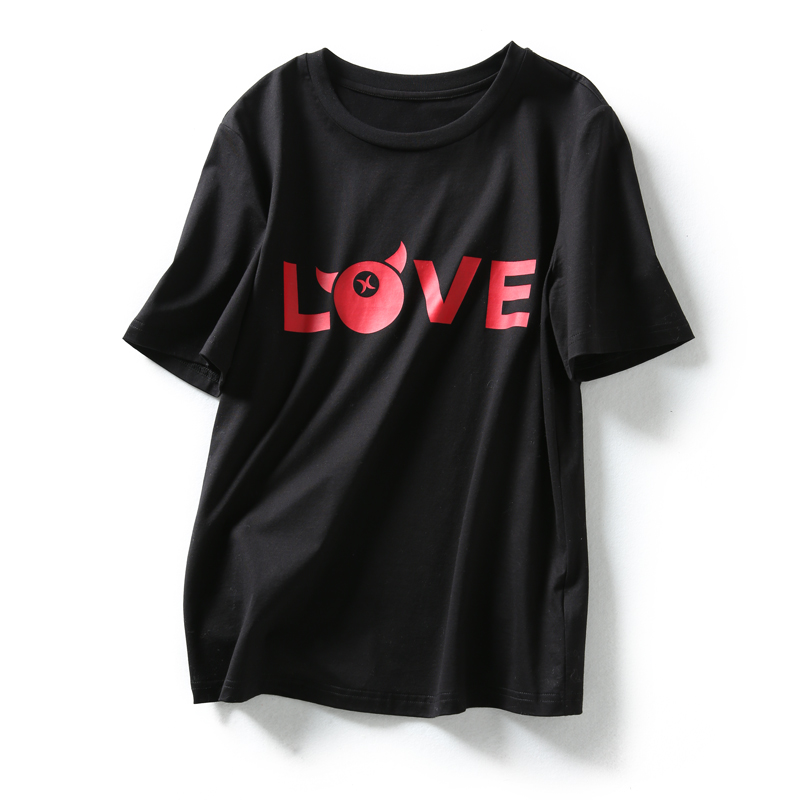 Blouse3780 เสื้อยืดไซส์ใหญ่สาวอวบ อกสกรีนลายเท่ๆ ผ้าคอตตอนเนื้อดีนุ่มยืดหยุ่นสูงใส่สบาย งานน่ารักแมทช์กับอะไรก็เข้า