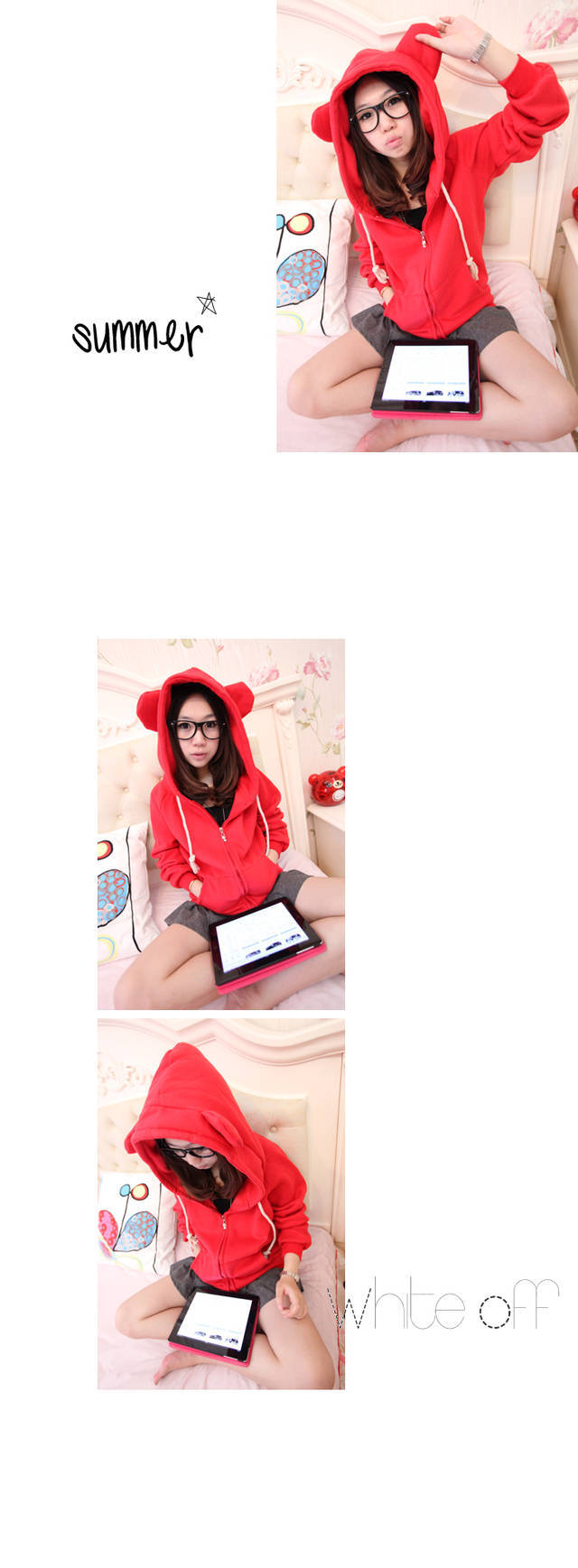 เสื้อกันหนาวฮู้ดดี้ แฟชั่นเกาหลี หูหมี น่ารัก ราคาโดนๆ เลือกสีที่ชอบด้านในเลยจ้า