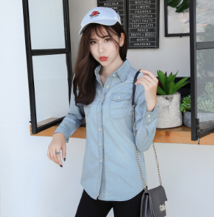 JY22710#เสื้อยีนส์ผู้หญิงเทห์ๆ*ช่วงอก*S:88/M:92/L:96/XL:100/2XL:104/3XL:110