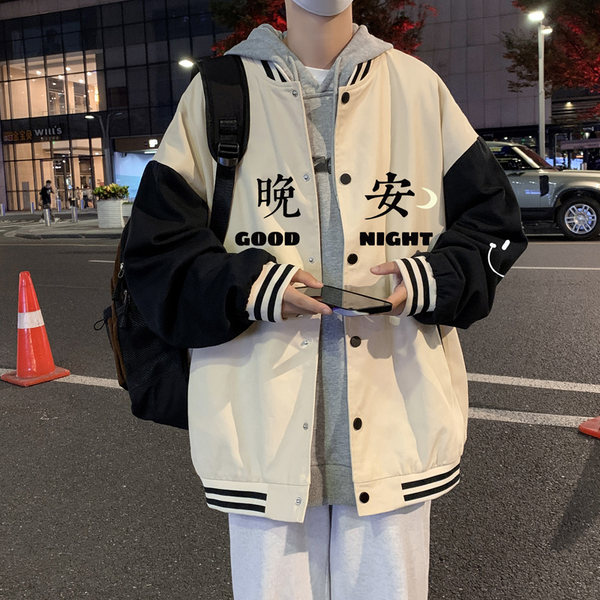 เสื้อแจ็คเก็ตเบสบอล เสื้อคลุม เสื้อแขนยาวสไตล์เกาหลี