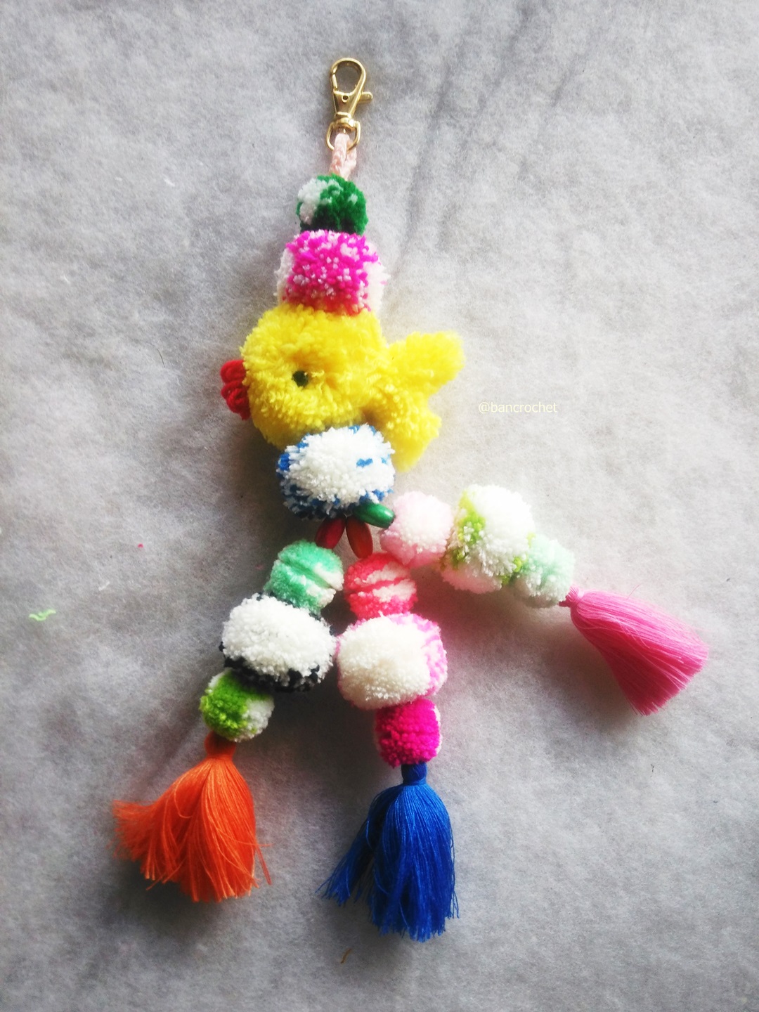 Bancrochet พวงกญแจพู่แขวนกระเป๋า Tassel keychains หลากสี 7 นิ้ว (inch)