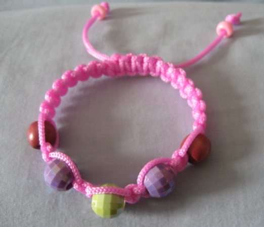 สร้อยข้อมือเชือกร่มแบบเลื่อนได้#Bra012 size8"