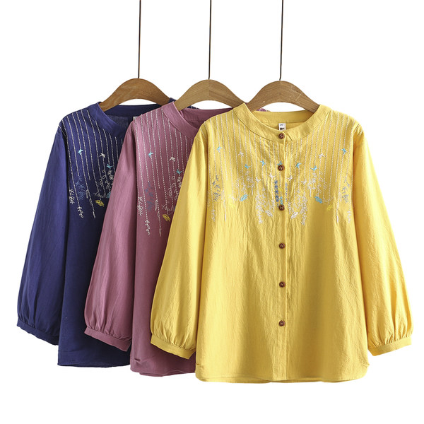 เสื้อลินินสไตล์ผู้ใหญ่ เสื้อคุณแม่ เสื้อผู้ใหญ่ แบรนด์ LININ