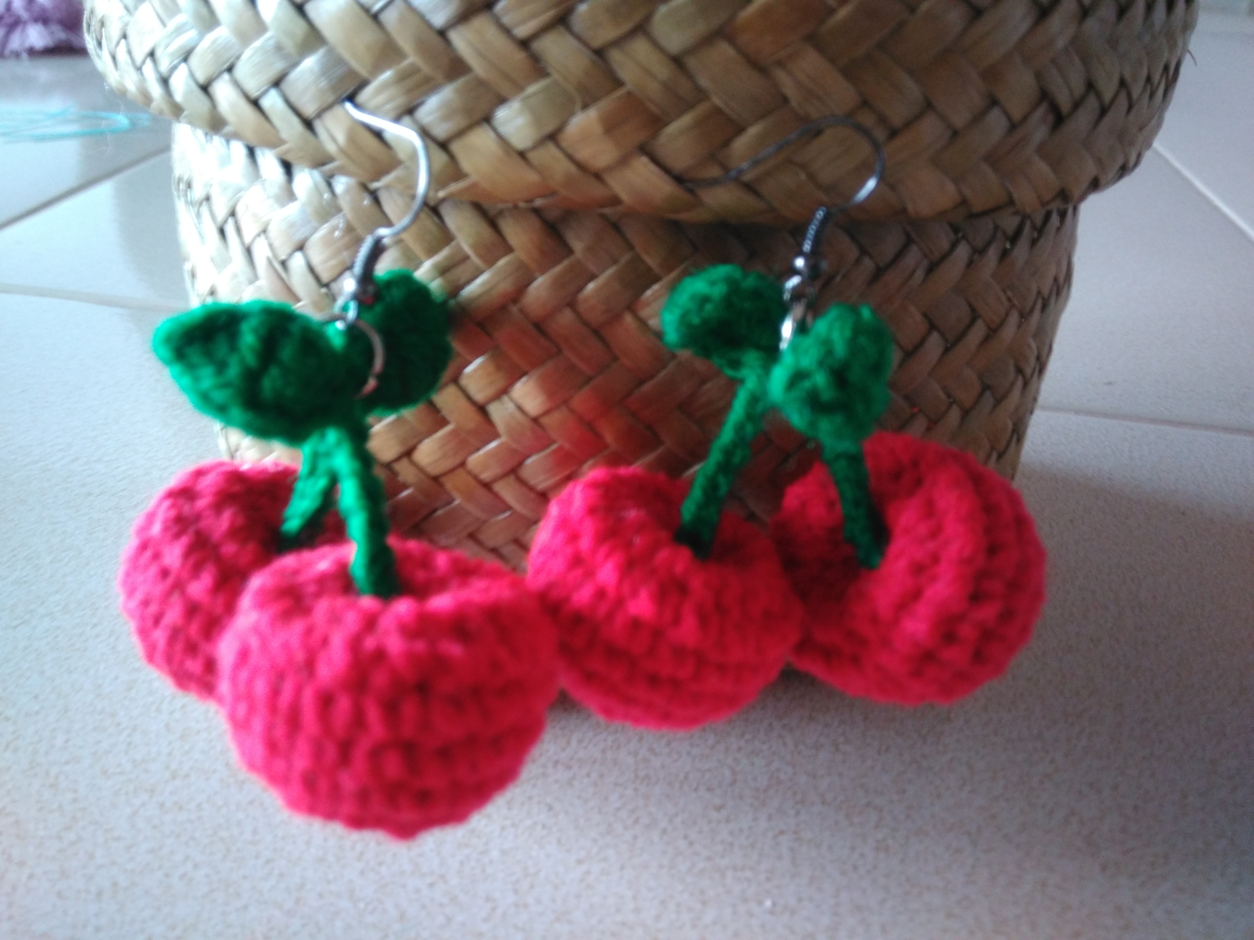 ต่างหูถักสับปะรดปอมปอม earrings pompoms หลากสี